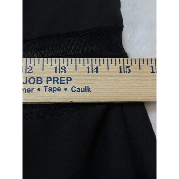 Likely Nolita Gown Womens 10 Black One Shoulder Long Dress Ponte Mesh Formal - Picture 12 of 16